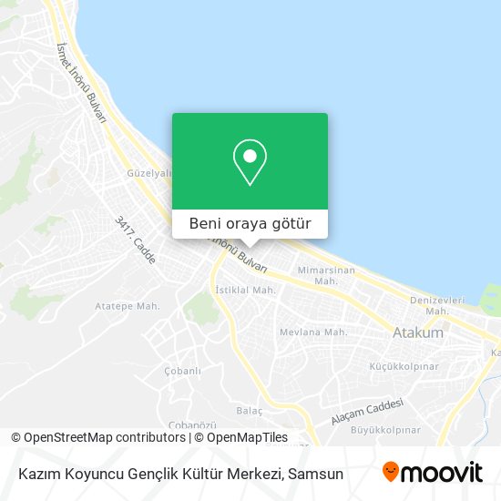 Kazım Koyuncu Gençlik Kültür Merkezi harita