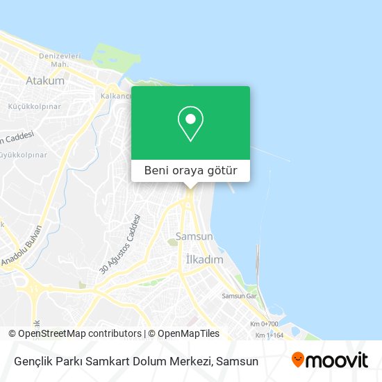 Gençlik Parkı Samkart Dolum Merkezi harita