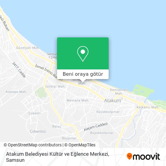 Atakum Belediyesi Kültür ve Eğlence Merkezi harita