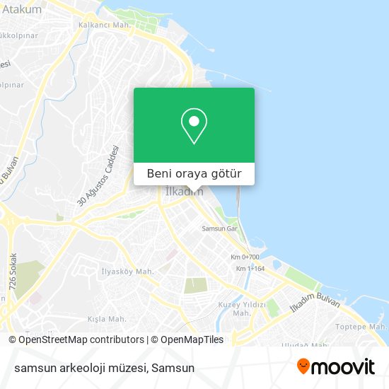 samsun arkeoloji müzesi harita