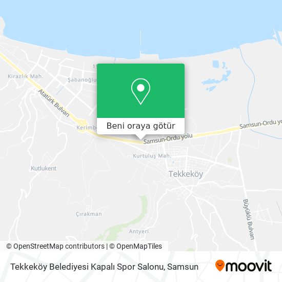 Tekkeköy Belediyesi Kapalı Spor Salonu harita