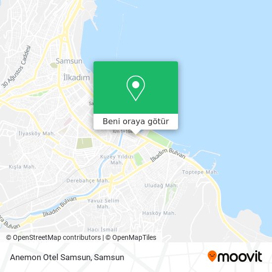 Anemon Otel Samsun harita