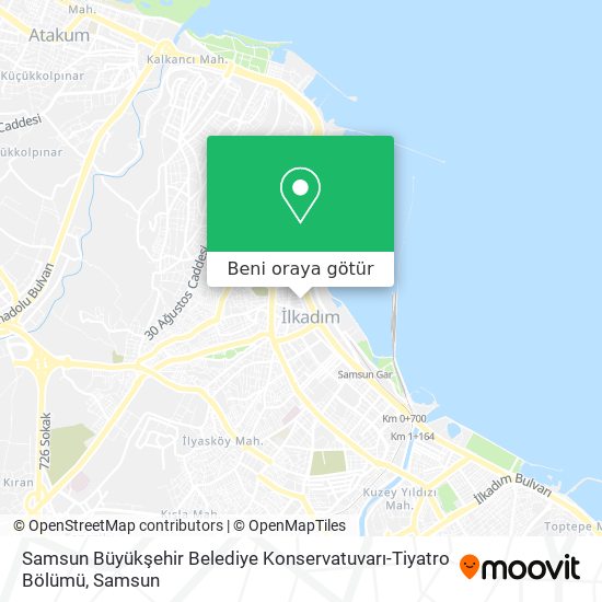 Samsun Büyükşehir Belediye Konservatuvarı-Tiyatro Bölümü harita
