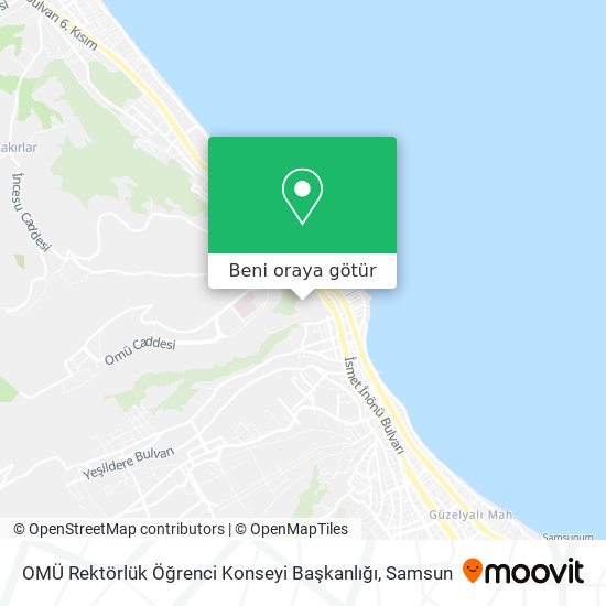 OMÜ Rektörlük Öğrenci Konseyi Başkanlığı harita