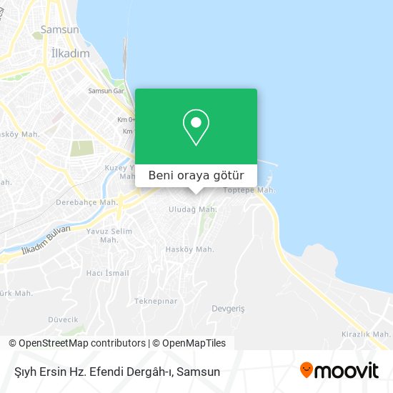 Şıyh Ersin Hz.  Efendi Dergâh-ı harita