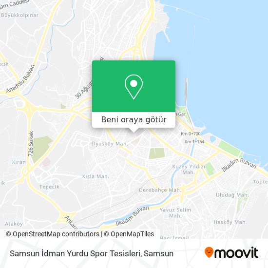 Samsun İdman Yurdu Spor Tesisleri harita