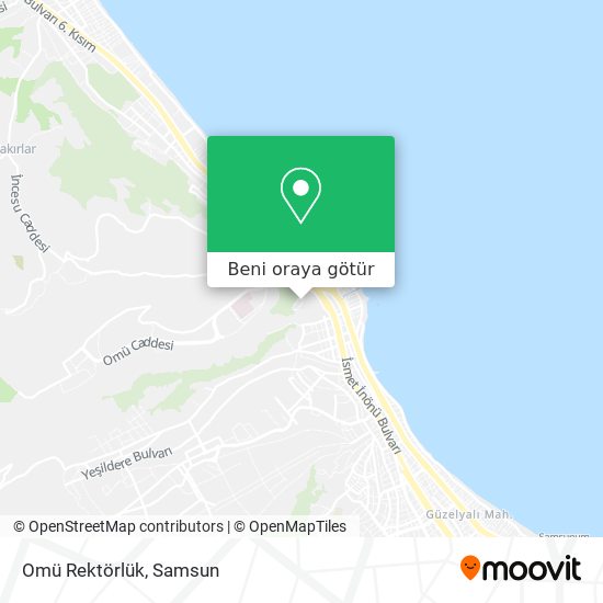 Omü Rektörlük harita