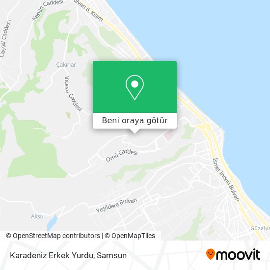 Karadeniz Erkek Yurdu harita