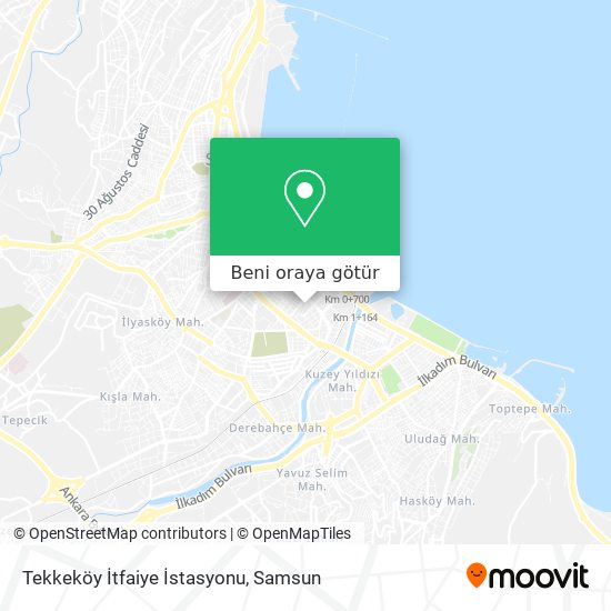 Tekkeköy İtfaiye İstasyonu harita