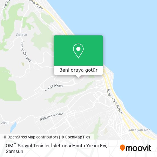 OMÜ Sosyal Tesisler İşletmesi Hasta Yakını Evi harita