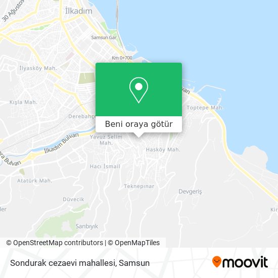 Sondurak cezaevi mahallesi harita