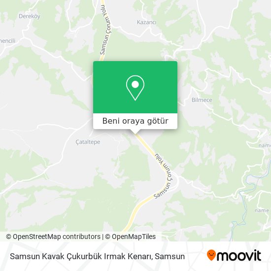 Samsun Kavak Çukurbük Irmak Kenarı harita