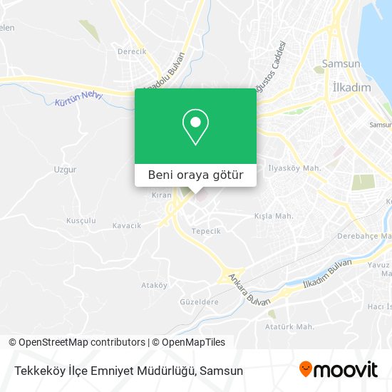 Tekkeköy İlçe Emniyet Müdürlüğü harita