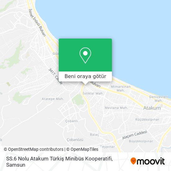 SS.6 Nolu Atakum Türkiş Minibüs Kooperatifi harita