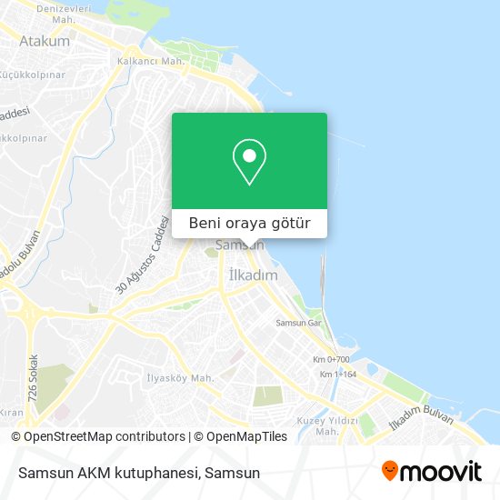 Samsun AKM kutuphanesi harita