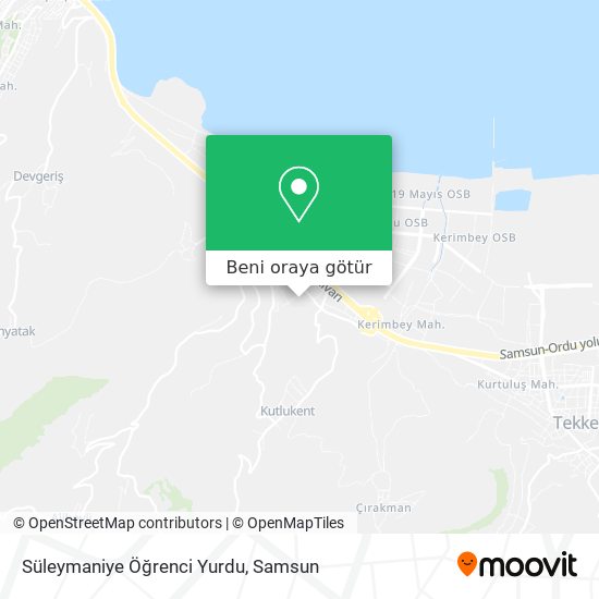 Süleymaniye Öğrenci Yurdu harita