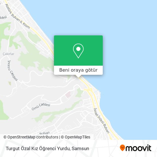 Turgut Özal Kız Öğrenci Yurdu harita