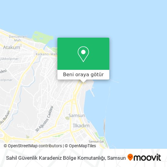 Sahil Güvenlik Karadeniz Bölge Komutanlığı harita