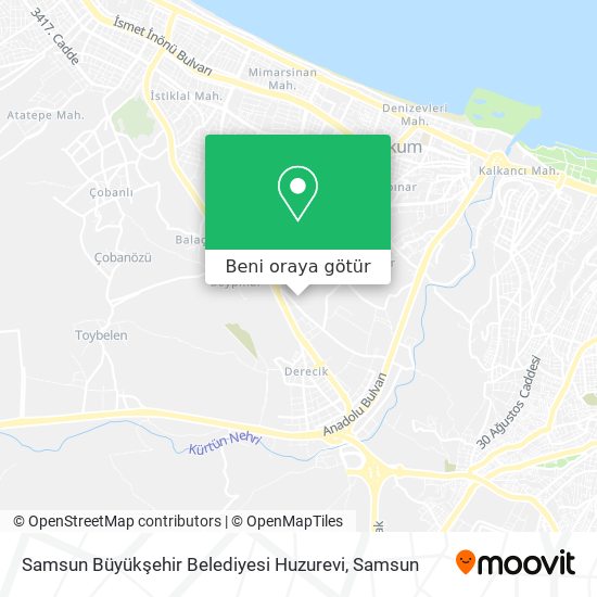 Samsun Büyükşehir Belediyesi Huzurevi harita