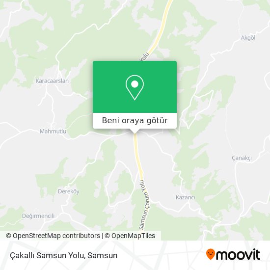 Çakallı Samsun Yolu harita