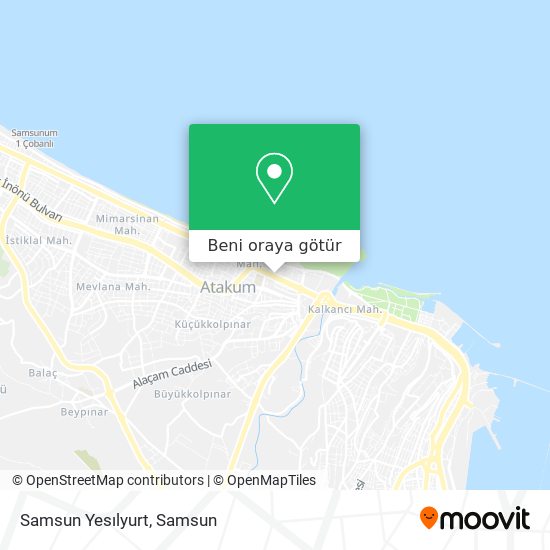 Samsun Yesılyurt harita