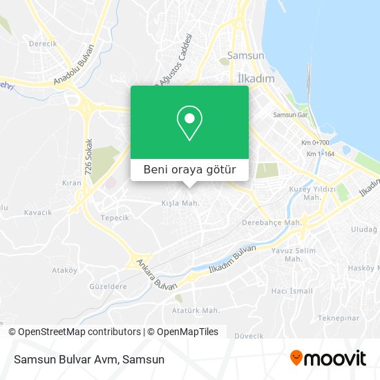Samsun Bulvar Avm harita