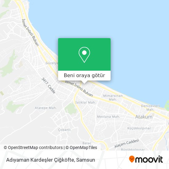 Adıyaman Kardeşler Çiğköfte harita