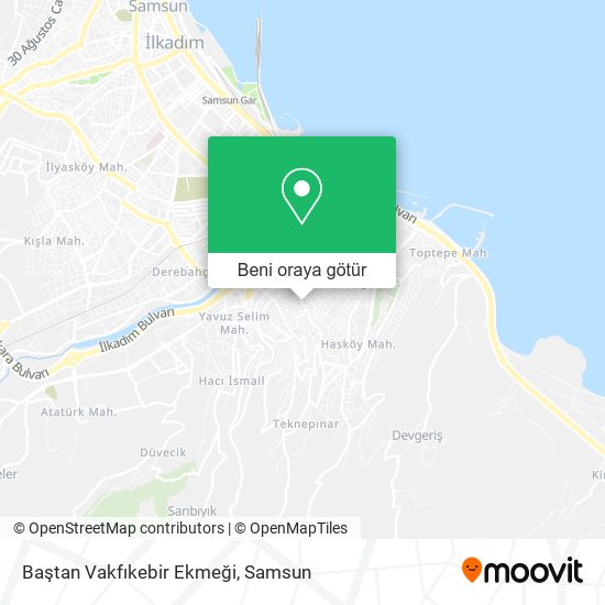 Baştan Vakfıkebir Ekmeği harita