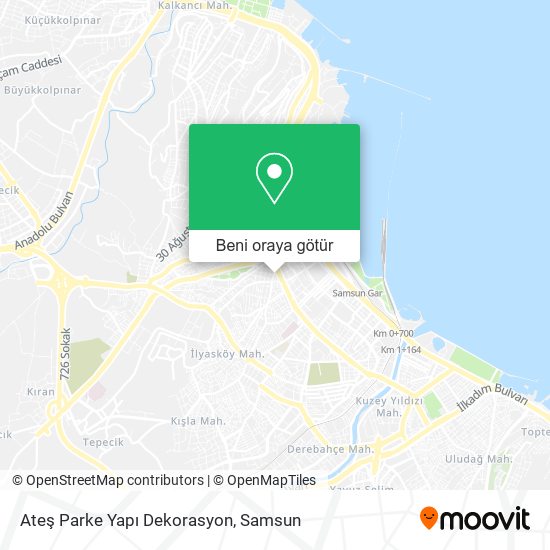 Ateş Parke Yapı Dekorasyon harita