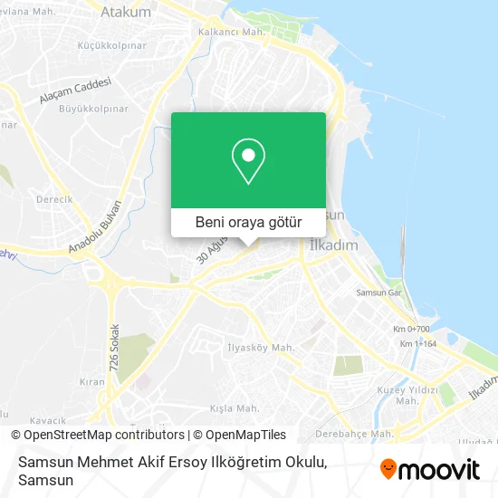 Samsun Mehmet Akif Ersoy Ilköğretim Okulu harita