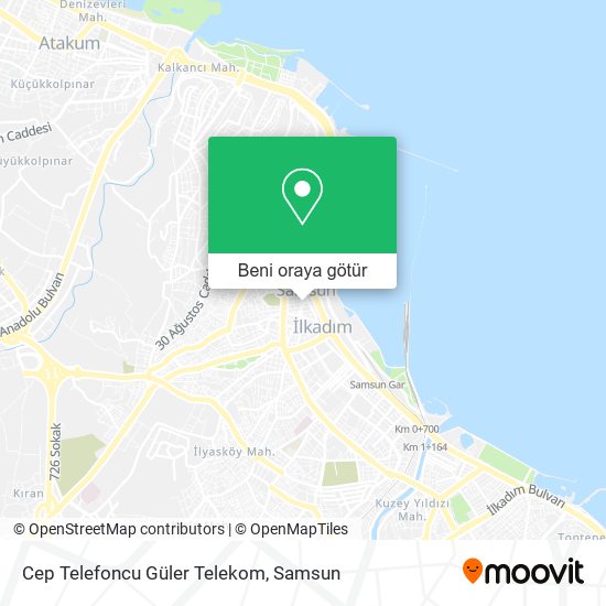 Cep Telefoncu Güler Telekom harita