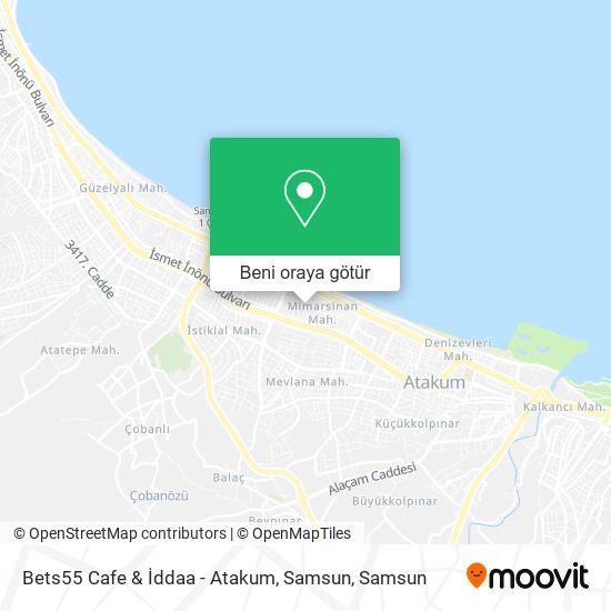 Bets55 Cafe & İddaa - Atakum, Samsun harita
