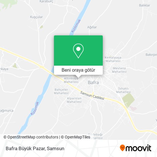 Bafra Büyük Pazar harita
