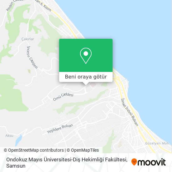 Ondokuz Mayıs Üniversitesi-Diş Hekimliği Fakültesi harita