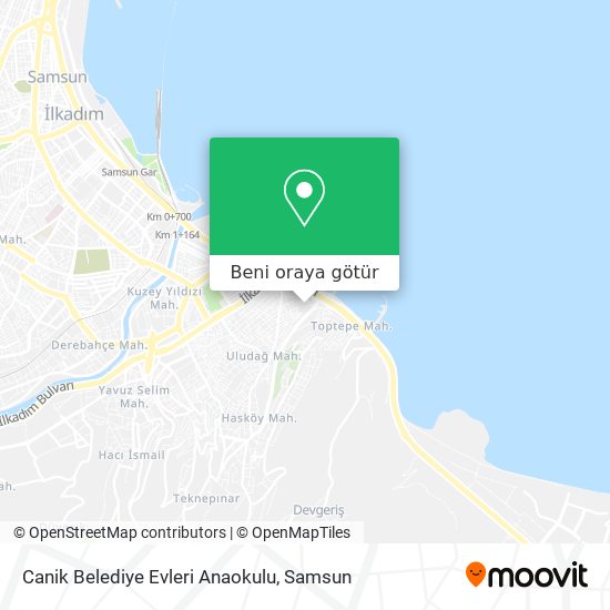 Canik Belediye Evleri Anaokulu harita