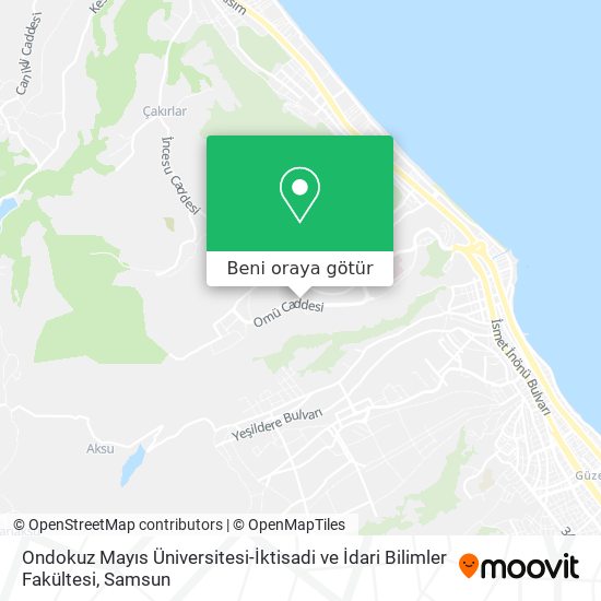 Ondokuz Mayıs Üniversitesi-İktisadi ve İdari Bilimler Fakültesi harita