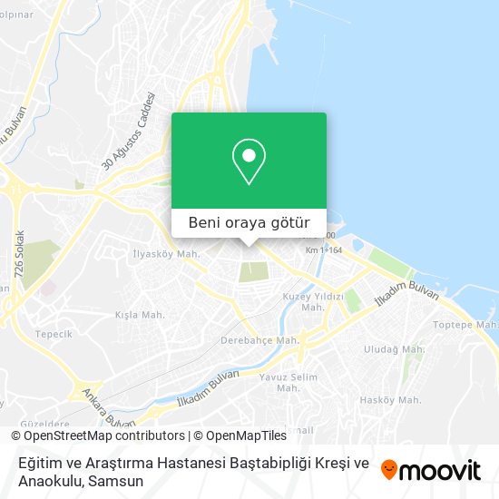 Eğitim ve Araştırma Hastanesi Baştabipliği Kreşi ve Anaokulu harita