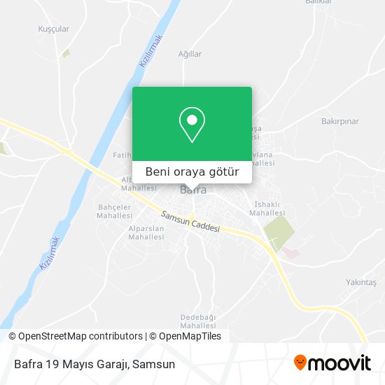 Bafra 19 Mayıs Garajı harita