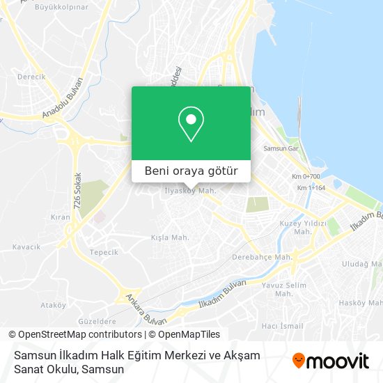Samsun İlkadım Halk Eğitim Merkezi ve Akşam Sanat Okulu harita