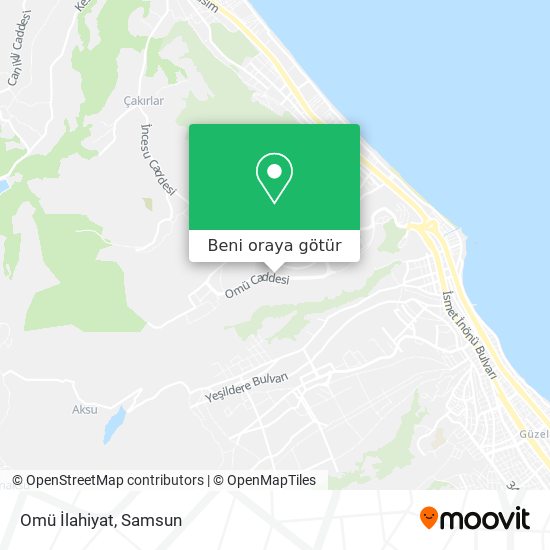 Omü İlahiyat harita