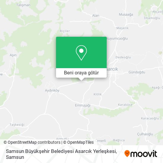 Samsun Büyükşehir Belediyesi Asarcık Yerleşkesi harita