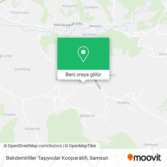 Bekdemirliler Taşıyıcılar Kooparatifi harita
