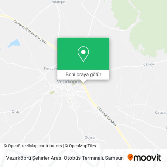 Vezirköprü Şehirler Arası Otobüs Terminali harita