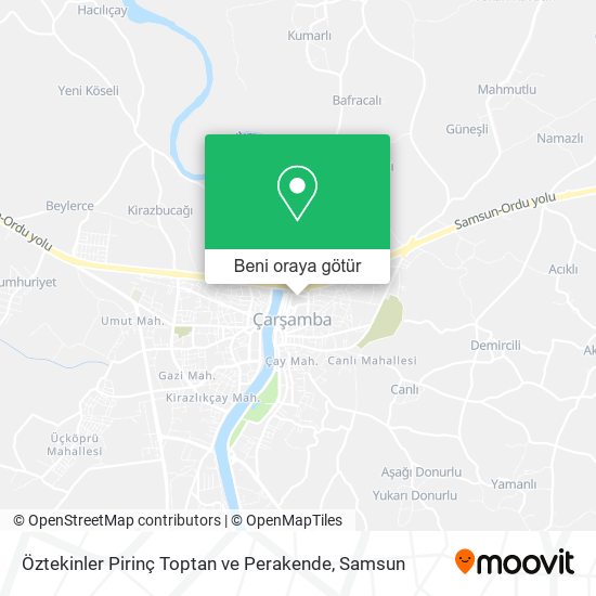 Öztekinler Pirinç Toptan ve Perakende harita