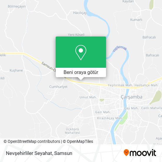 Nevşehirliler Seyahat harita