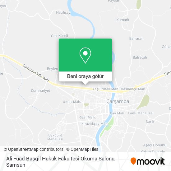 Ali Fuad Başgil Hukuk Fakültesi Okuma Salonu harita