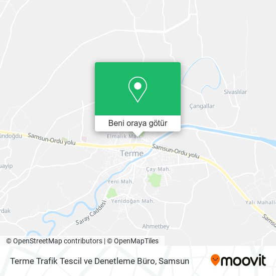 Terme Trafik Tescil ve Denetleme Büro harita