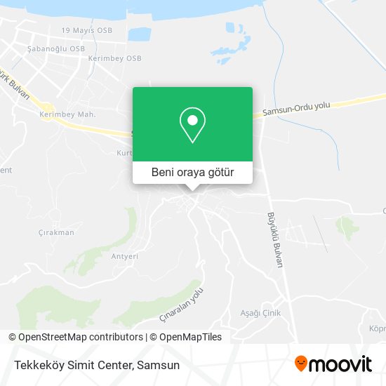 Tekkeköy Simit Center harita