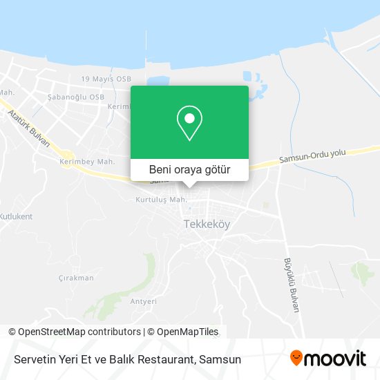 Servetin Yeri Et ve Balık Restaurant harita