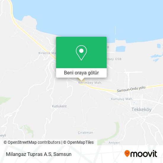 Milangaz Tupras A.S harita